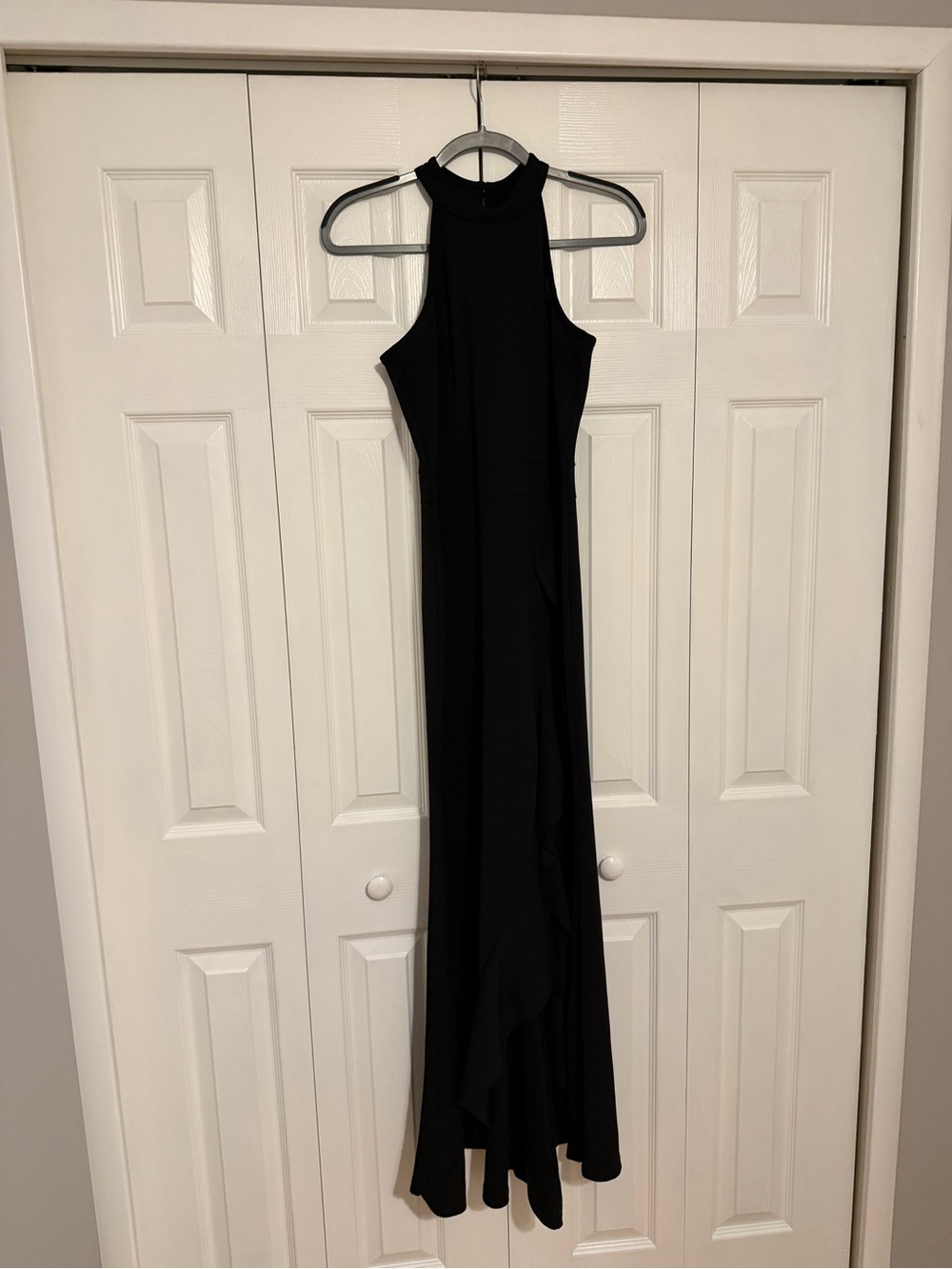 Sleeveless Black Halter Maxi Dress - Timeless Evening Gown